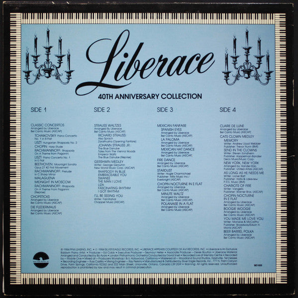 Liberace Live With The London Philharmonic Orchestra : 40th Anniversary (2xLP)