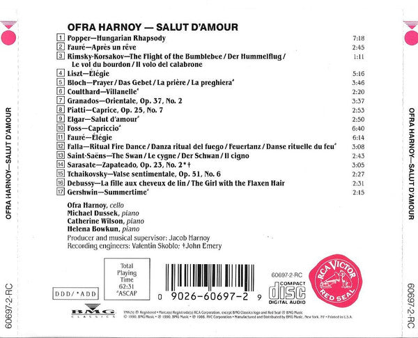 Ofra Harnoy : Salut D'Amour (CD, Album)