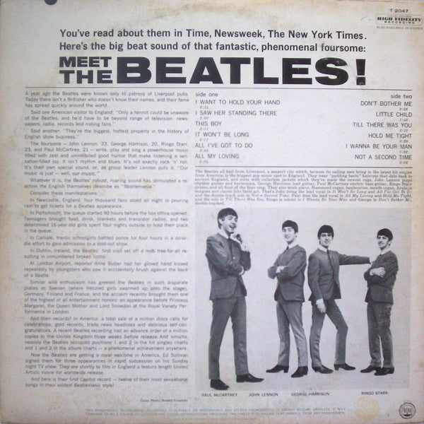 The Beatles : Meet The Beatles! (LP, Album, Mono, Scr)