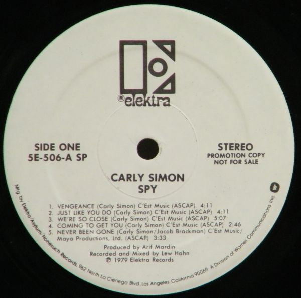 Carly Simon : Spy (LP, Album, Promo, Gat)