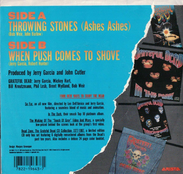 The Grateful Dead : Throwing Stones (Ashes Ashes) (7", Promo)