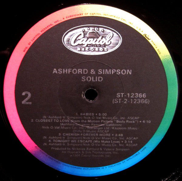 Ashford & Simpson : Solid (LP, Album, Jac)