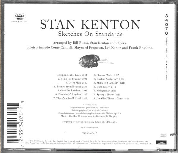 Stan Kenton : Sketches On Standards (CD, Album, RM, Bon)