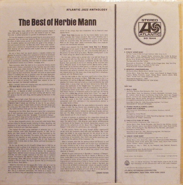 Herbie Mann : The Best Of Herbie Mann (LP, Comp, CTH)