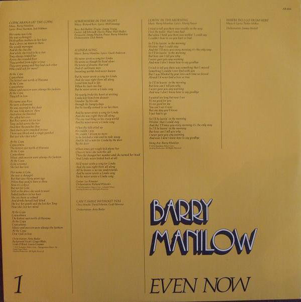 Barry Manilow : Even Now (LP, Album, All)