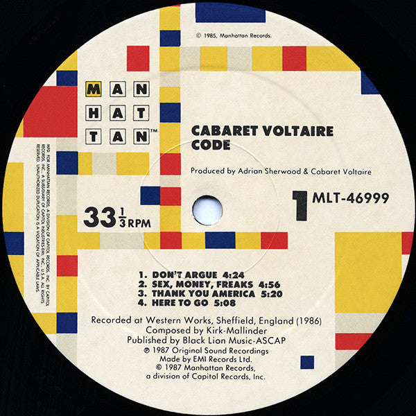 Cabaret Voltaire : Code (LP, Album)