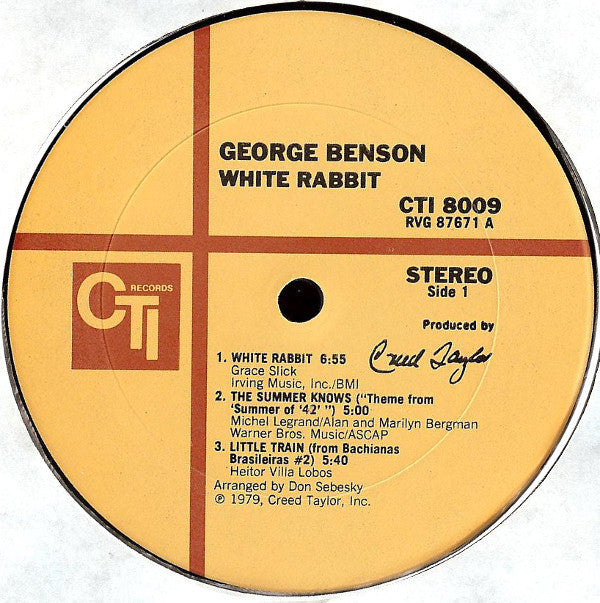 George Benson : White Rabbit (LP, Album, RE)