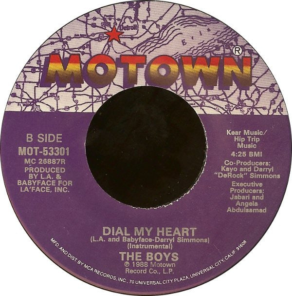 The Boys : Dial My Heart (7", Single, Glo)