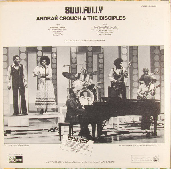 Andraé Crouch & The Disciples : Soulfully (LP, Album, Yel)