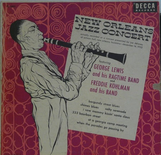 George Lewis' Ragtime Band And Freddie Kohlman And His Band : New Orleans Jazz Concert (10", Album)