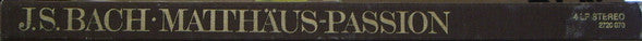 Johann Sebastian Bach, Gundula Janowitz • Christa Ludwig • Peter Schreier • Horst R. Laubenthal • Dietrich Fischer-Dieskau • Walter Berry • Anton Diakov, Wiener Singverein • Berliner Philharmoniker, Herbert Von Karajan : Matthäus-Passion=St. Matthew Passion=La Passion Selon Saint Matthieu (4xLP, Album + Box)