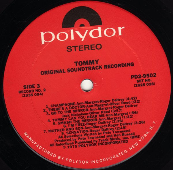 Various : Tommy (Original Soundtrack Recording) (2xLP, Album, PRC)