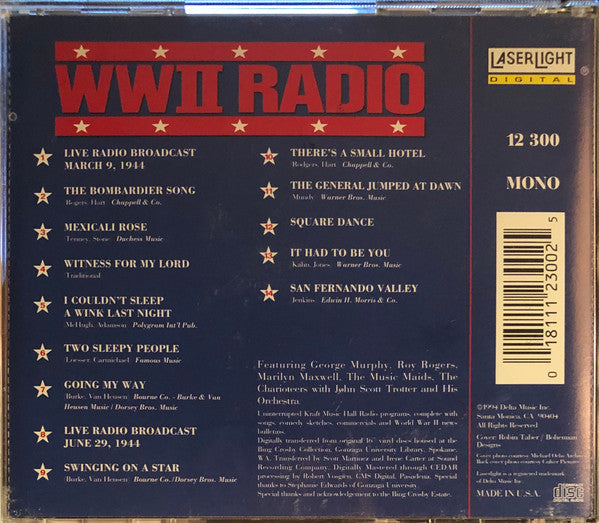 Bing Crosby : WWII Radio (CD, Comp, Mono)