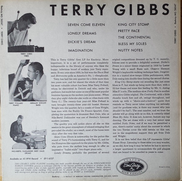 Terry Gibbs : Terry Gibbs (LP, Album, Mono, RP)