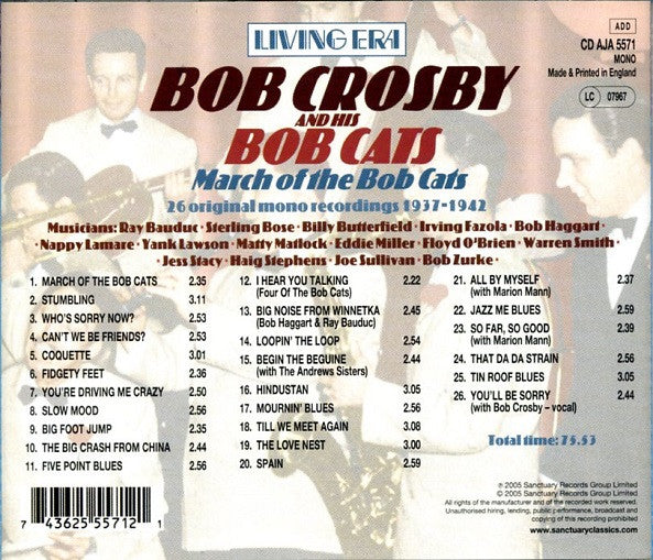 Bob Crosby And The Bob Cats : March Of The Bobcats (CD, Comp)