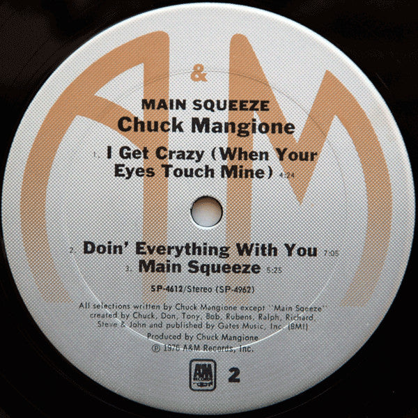 Chuck Mangione : Main Squeeze (LP, Album, Club, Col)