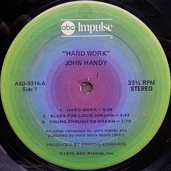 John Handy : Hard Work (LP, Album, Kee)