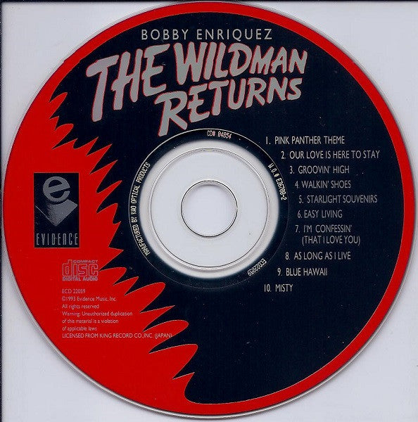 Bobby Enriquez With Ray Brown & Al Foster : The Wildman Returns (CD, Album)