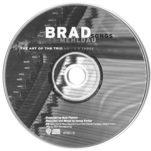 Brad Mehldau : The Art Of The Trio - Volume Three - Songs (CD, Album)