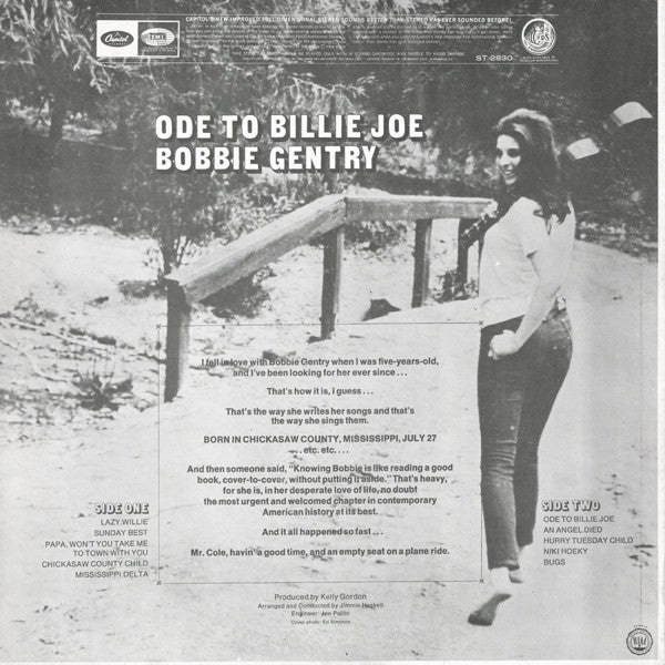 Bobbie Gentry : Ode To Billie Joe (LP, Album, M/Print, Scr)