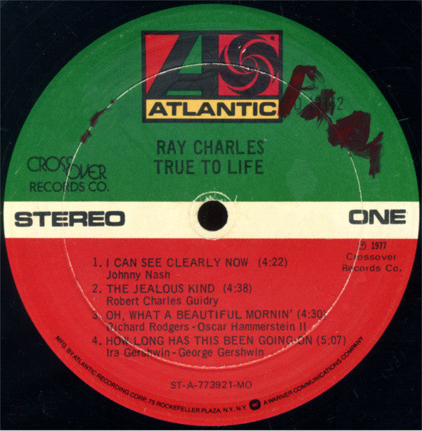 Ray Charles : True To Life (LP, Album, MO )