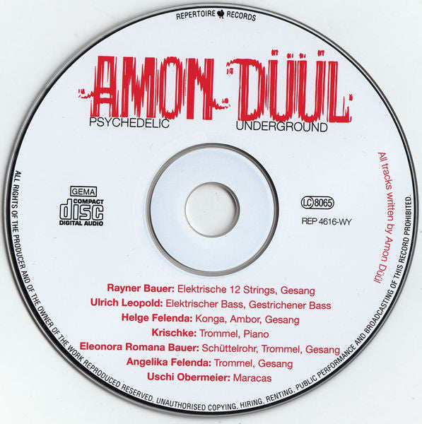 Amon Düül : Psychedelic Underground (CD, Album, RE)