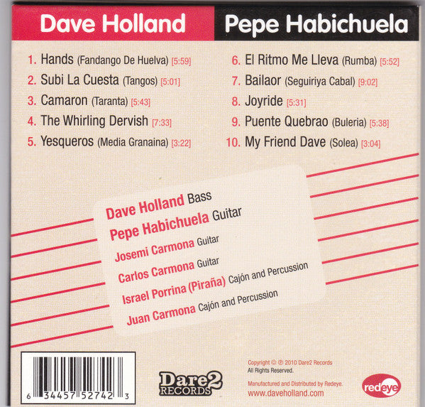 Dave Holland, Pepe Habichuela : Hands (CD, Album)