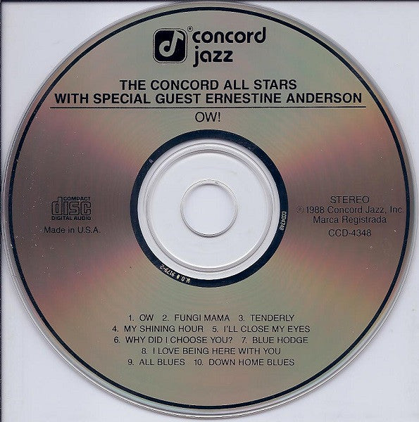 The Concord All Stars With Special Guest Ernestine Anderson : Ow! (CD, Album)