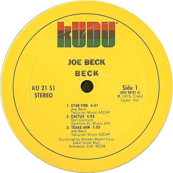 Joe Beck : Beck (LP, Album)