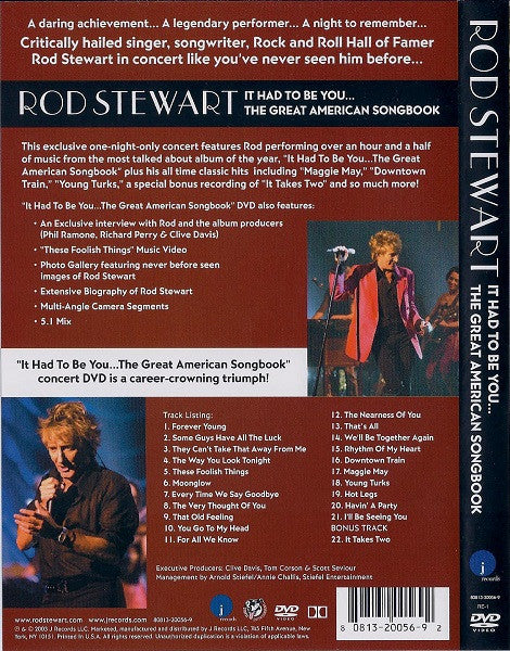 Rod Stewart : It Had  To Be You... The Great American Songbook (DVD-V)