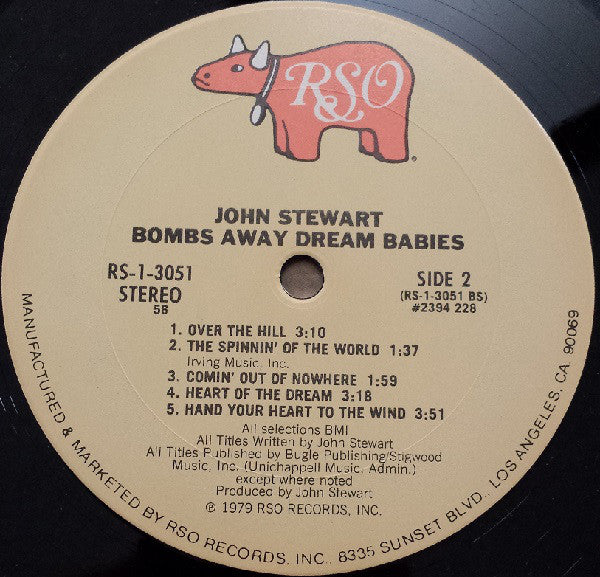 John Stewart (2) : Bombs Away Dream Babies (LP, Album, 56-)