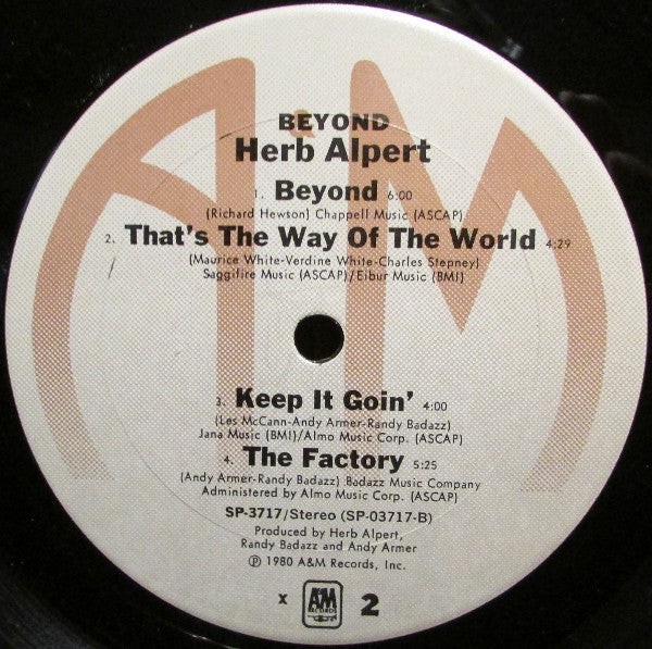 Herb Alpert : Beyond (LP, Album, X)