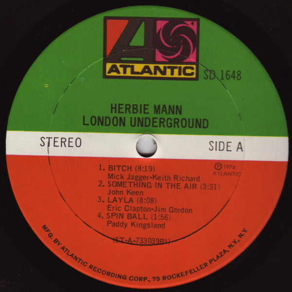 Herbie Mann : London Underground (LP, Album, RI)