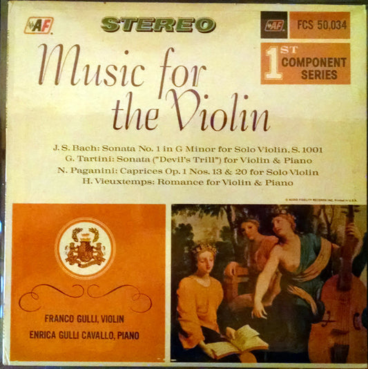 Franco Gulli, Enrica Cavallo : Music For The Violin (LP, Album)