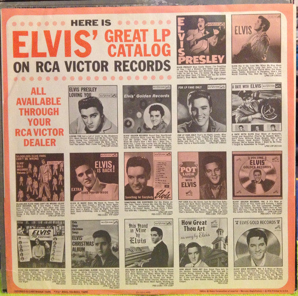 Elvis Presley : Elvis In Person At The International Hotel Las Vegas, Nevada (LP, Album)