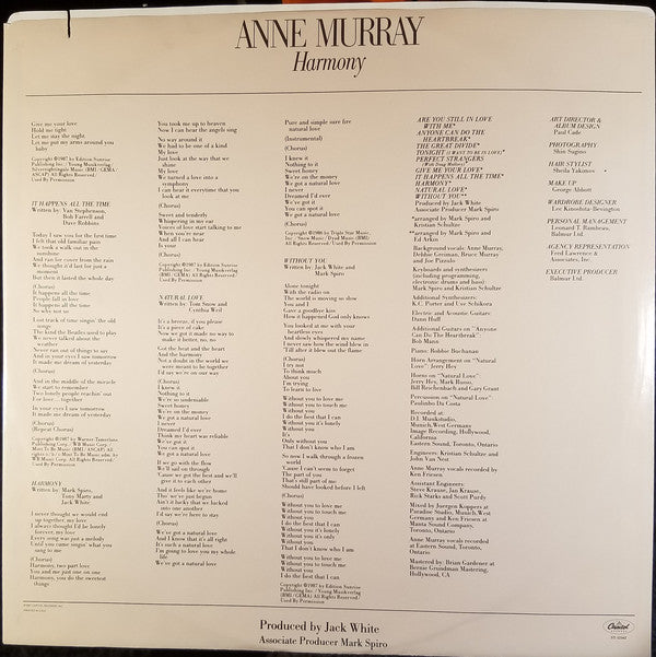 Anne Murray : Harmony (LP, Album)