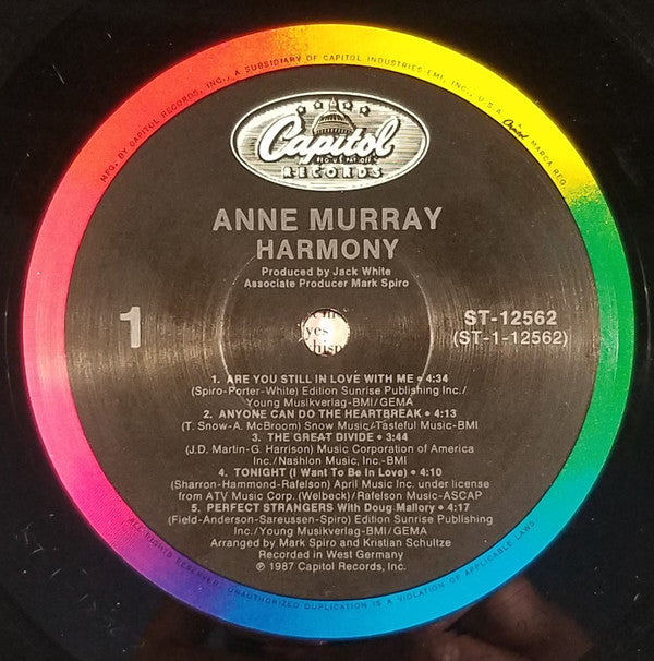 Anne Murray : Harmony (LP, Album)