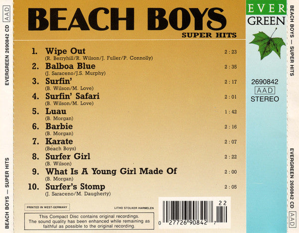 The Beach Boys : Super Hits (CD, Comp)