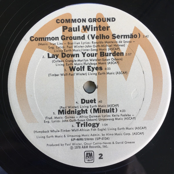 Paul Winter (2) : Common Ground (LP, Album)