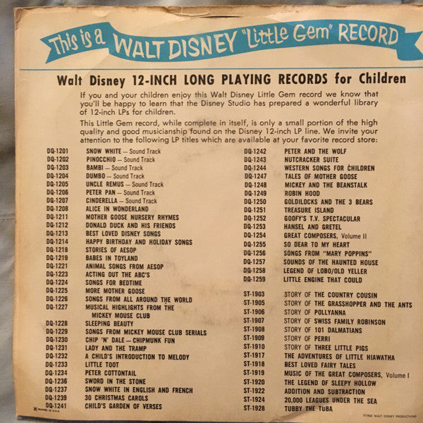 Unknown Artist : Songs from Walt Disney's 101 Dalmatians (7")