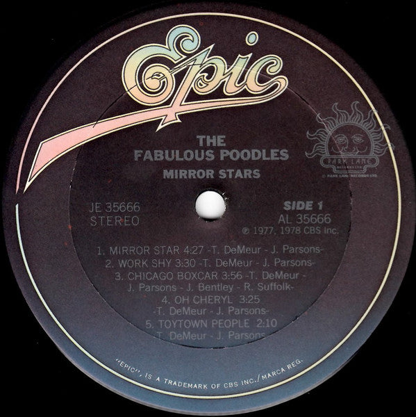 Fabulous Poodles : Mirror Stars (LP, Album, Comp, RP)