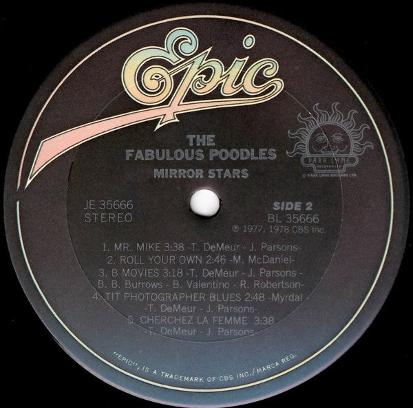 Fabulous Poodles : Mirror Stars (LP, Album, Comp, RP)