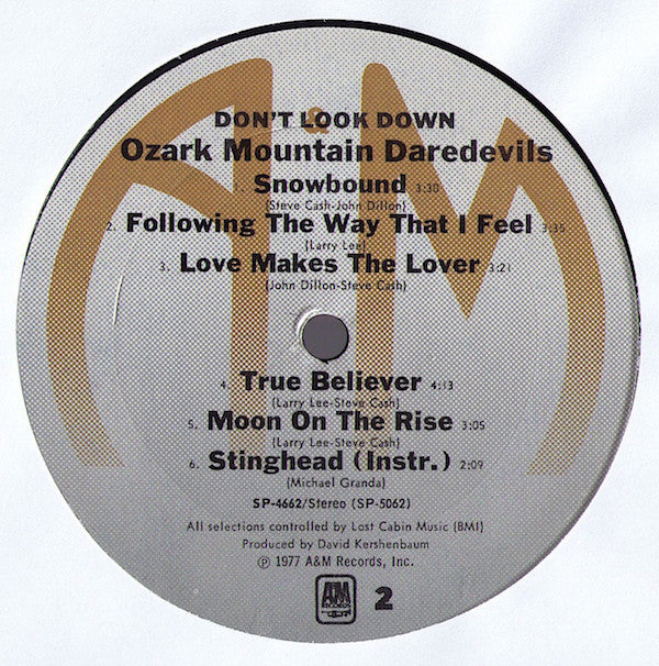 The Ozark Mountain Daredevils : Don't Look Down (LP, Album, Mon)