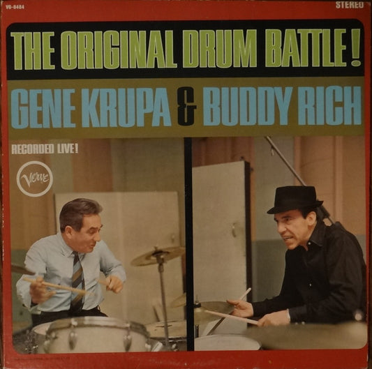 Gene Krupa & Buddy Rich : The Original Drum Battle! (LP, Album, RE)