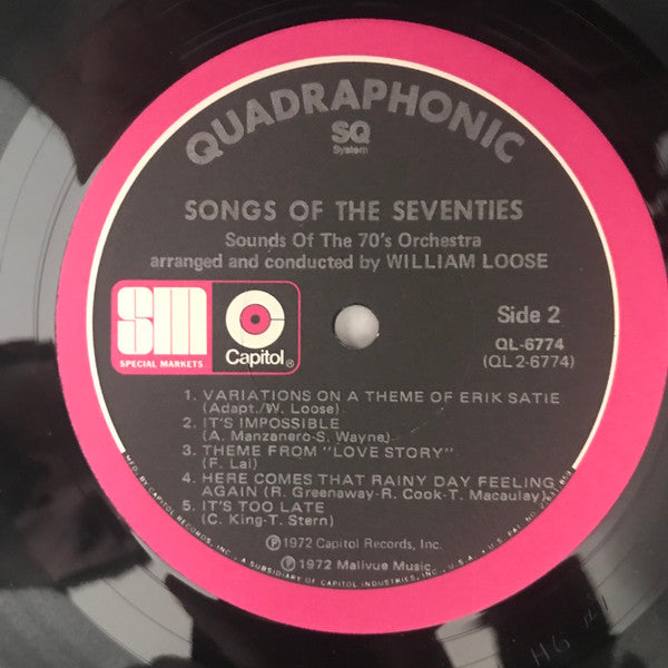 Sounds Of The 70's Orchestra : Songs Of The Seventies (LP, Quad, Ltd)