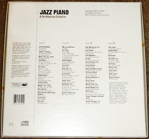 Various : Jazz Piano (A Smithsonian Collection) (4xCD, Album, Comp, Mono + Box)