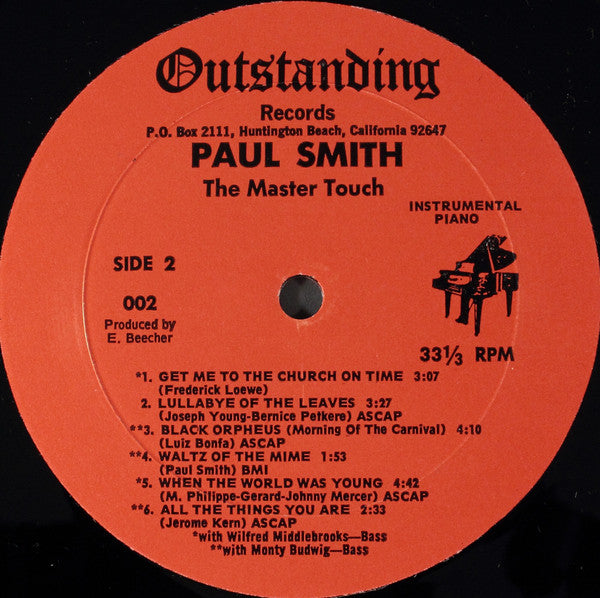 Paul Smith (5) : The Master Touch (LP)