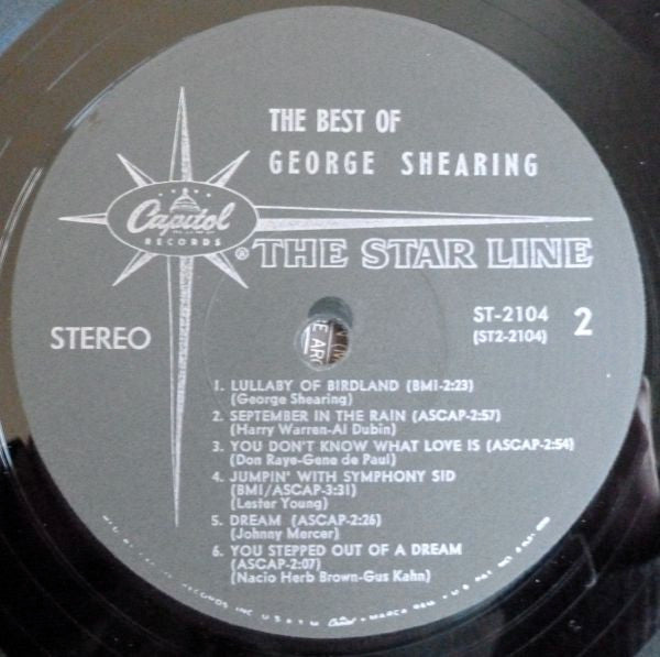 George Shearing : The Best Of George Shearing (LP, Comp)