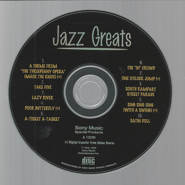 Various : Jazz Greats (CD, Comp)