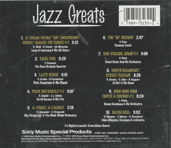 Various : Jazz Greats (CD, Comp)